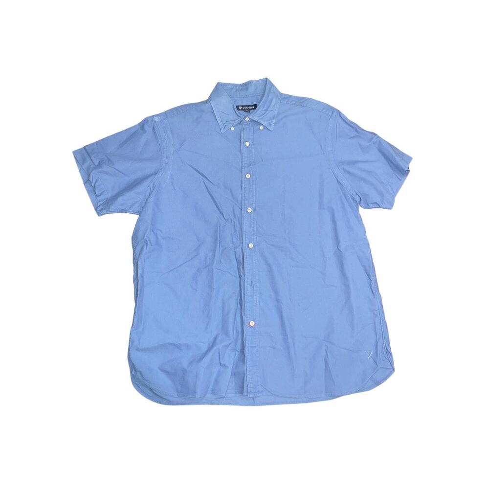 Mens Cremieux Classic Short Sleeve Button Down Shirt SZ XL 100% Cotton Casual